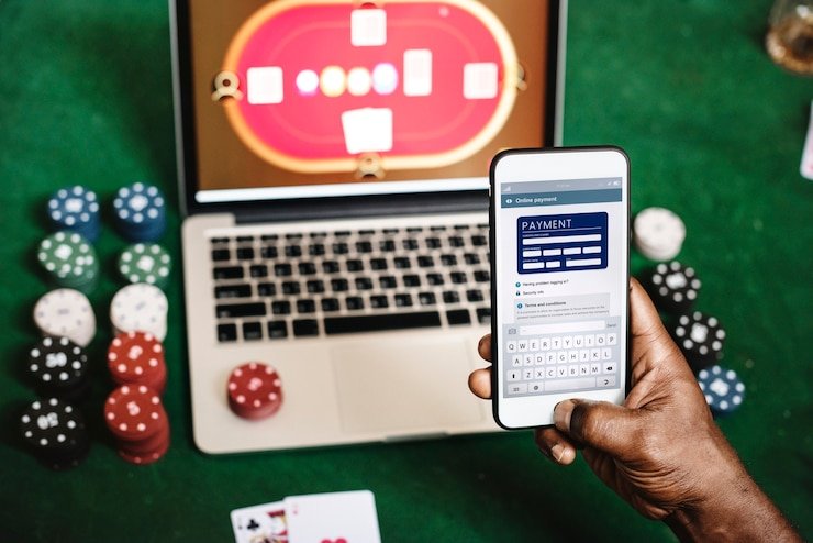 Antarmuka aplikasi mega gacor di perangkat mobile menampilkan meja live dealer dan menu navigasi